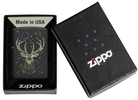 Зажигалка ZIPPO Deer с покрытием Black Matte 48385