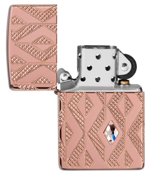 Зажигалка ZIPPO Armor® Geometric с покрытием Rose Gold 49702