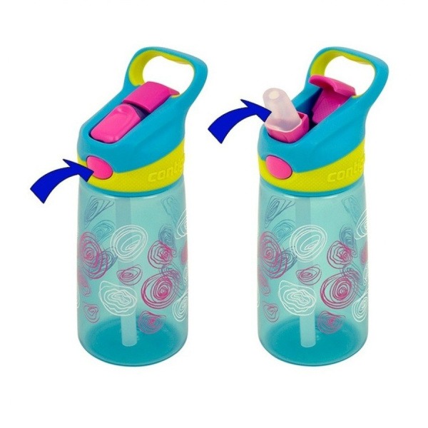 Бутылка для воды CONTIGO STRIKER CHERRY PINK FLOWERS (420 мл)