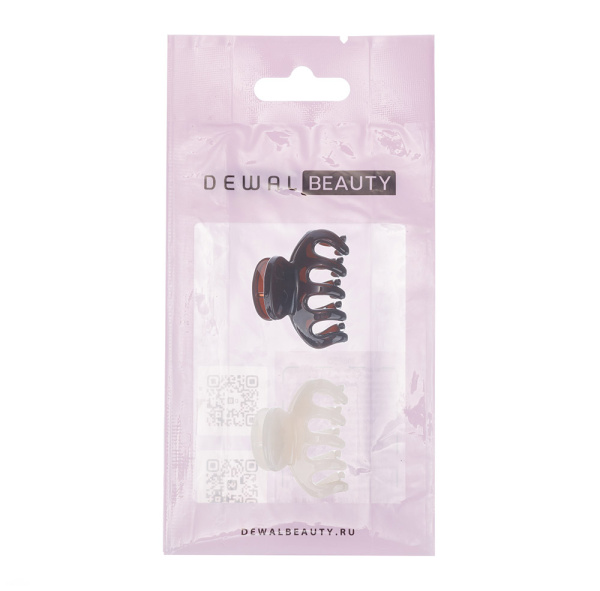 Мини заколка-краб Dewal Beauty 2 шт/ уп. 3001BD