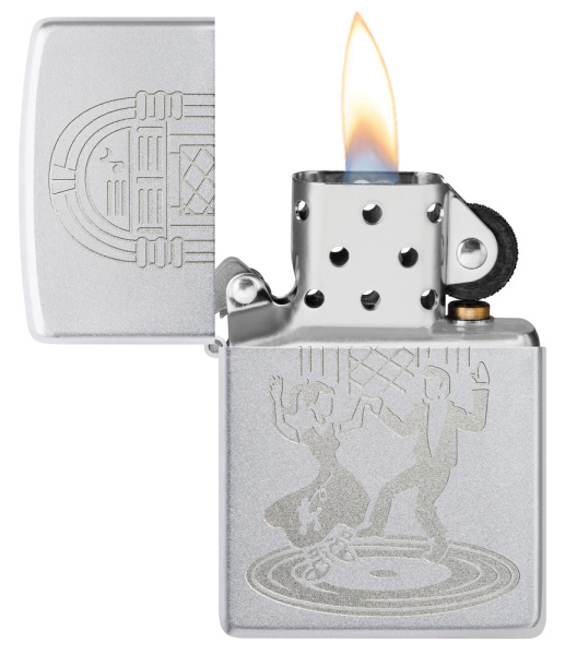 Зажигалка ZIPPO Vintage Dance с покрытием Satin Chrome 48728