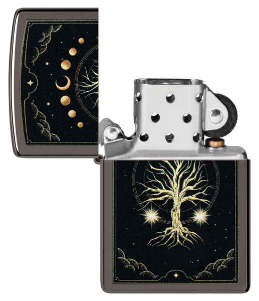 Зажигалка ZIPPO Mystic Nature Design с покрытием Black Ice® 48636
