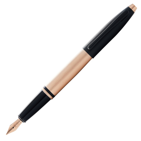 Перьевая ручка Cross Calais Brushed Rose Gold Plate and Black Lacquer AT0116-27FF