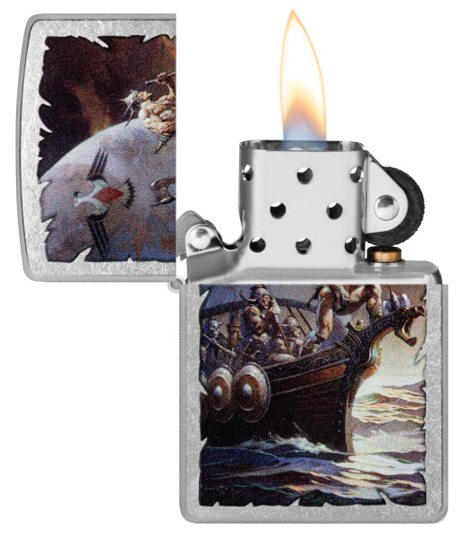 Зажигалка ZIPPO Frank Frazetta с покрытием Street Chrome 48953