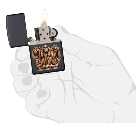 Зажигалка ZIPPO Classic с покрытием Black Matte 29409