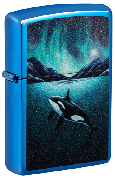 Зажигалка ZIPPO Whale с покрытием High Polish Blue 48984