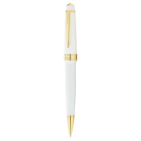 Шариковая ручка Cross Bailey - Light Polished White Resin and Gold Tone
