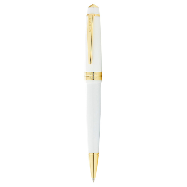 Шариковая ручка Cross Bailey - Light Polished White Resin and Gold Tone