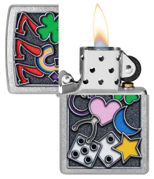 Зажигалка ZIPPO All Luck с покрытием Street Chrome 48682