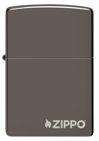 Зажигалка ZIPPO Logo с покрытием Black Ice® 150ZL
