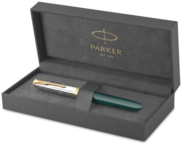 Ручка перьевая Parker 51 Premium,Forest Green / Silver GT, T, F