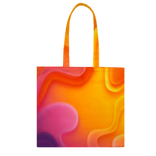 Сумка для покупок Бэгис с полноцветной печатью, длина ручек 70 см