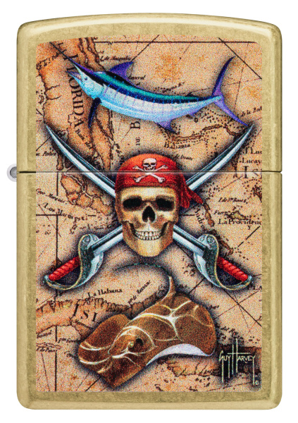 Зажигалка ZIPPO Guy Harvey с покрытием Street Brass 48966