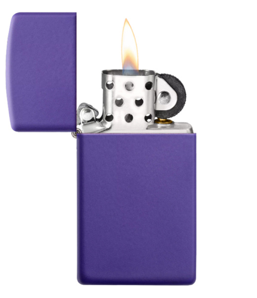 Зажигалка ZIPPO Slim® с покрытием Purple Matte 1637