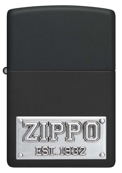 Зажигалка ZIPPO License Plate с покрытием Black Matte 48689
