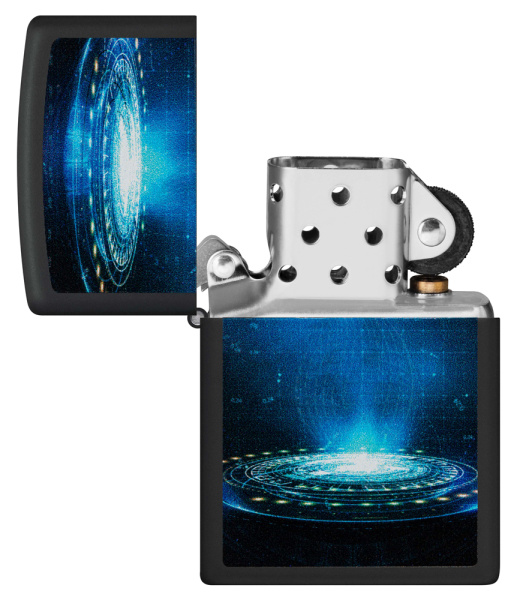 Зажигалка ZIPPO UFO Flame с покрытием Black Light 48514