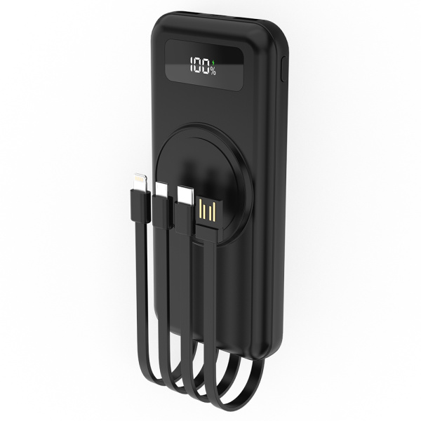 Внешний аккумулятор Authority с беспроводной зарядкой (5W), 10000 mAh, чёрный