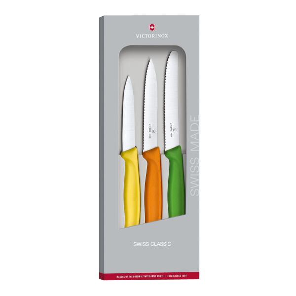 Набор из 3 ножей VICTORINOX Swiss Classic: 2 ножа для овощей 8 и 10 см 6.7116.31G