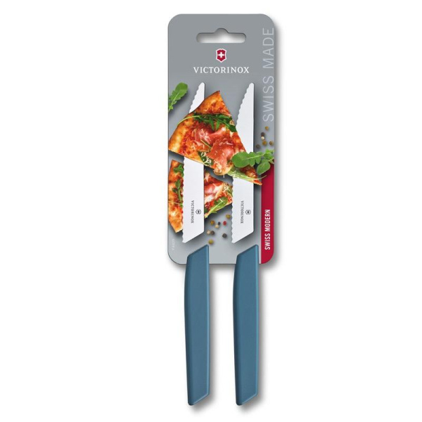 Набор из 2 ножей для стейка и пиццы Swiss Modern 12 см VICTORINOX