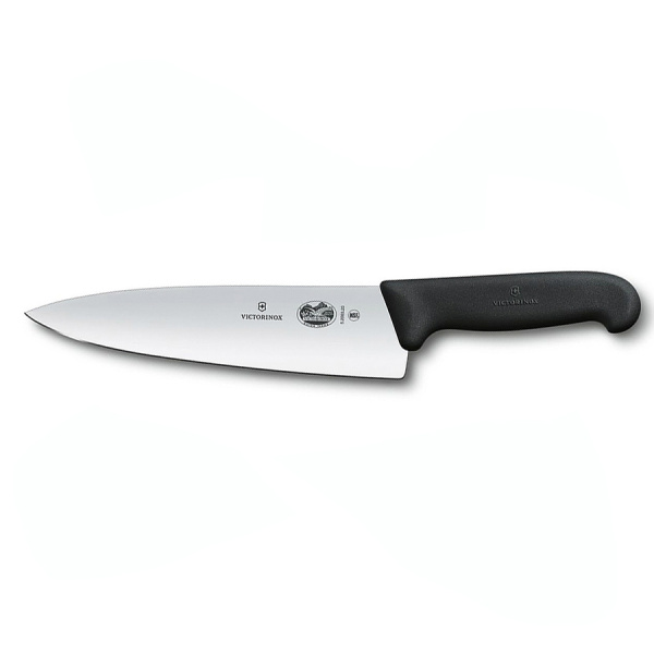 Нож Victorinox разделочный, лезвие 20 см широкое, черный