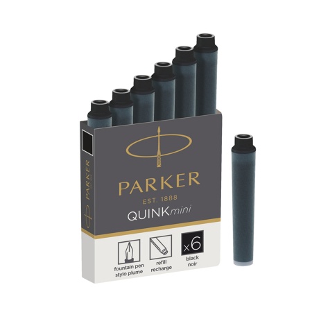 Картридж с чернилами для перьевой ручки Parker, черный