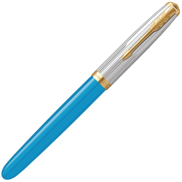 Ручка перьевая Parker 51 Premium, Turquoise / Silver GT, F