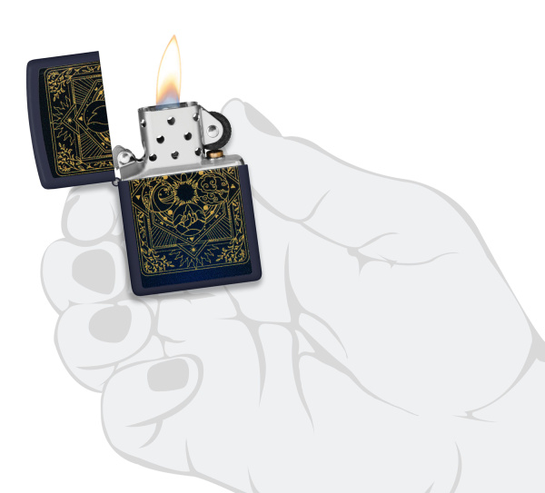 Зажигалка ZIPPO Elements Design с покрытием Navy Matte 48958