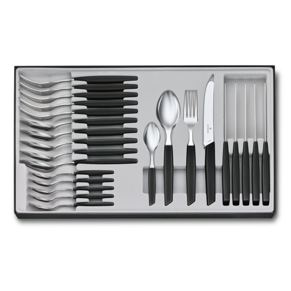 Набор из 24 столовых принадлежностей VICTORINOX Swiss Modern: 6 столовых ножей 6.9093.11W.24