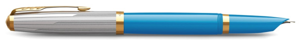 Ручка перьевая Parker 51 Premium, Turquoise / Silver GT, F