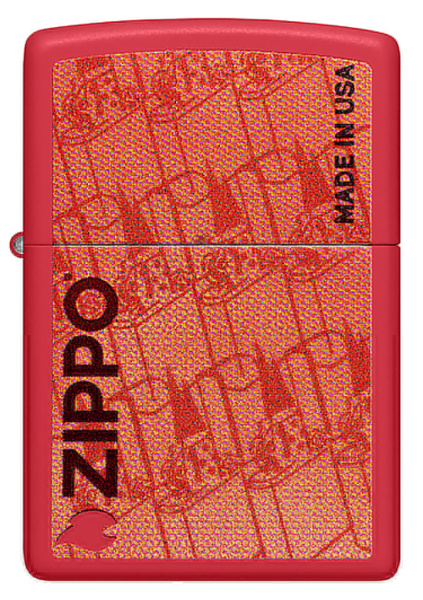 Зажигалка ZIPPO Made in USA Design с покрытием Red Matte 46487