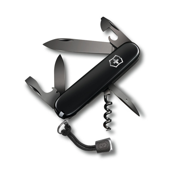 НОЖ VICTORINOX SPARTAN PS, ЧЁРНЫЙ, со шнурком в комплекте