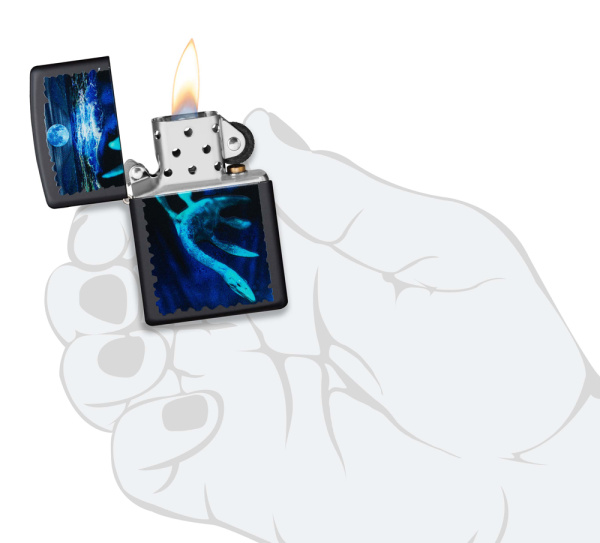 Зажигалка ZIPPO Lock Ness с покрытием Black Light 49697