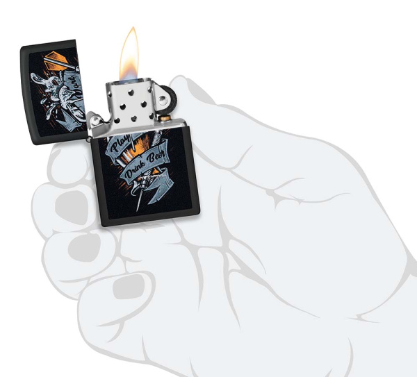 Зажигалка ZIPPO Darts с покрытием Black Matte 48679