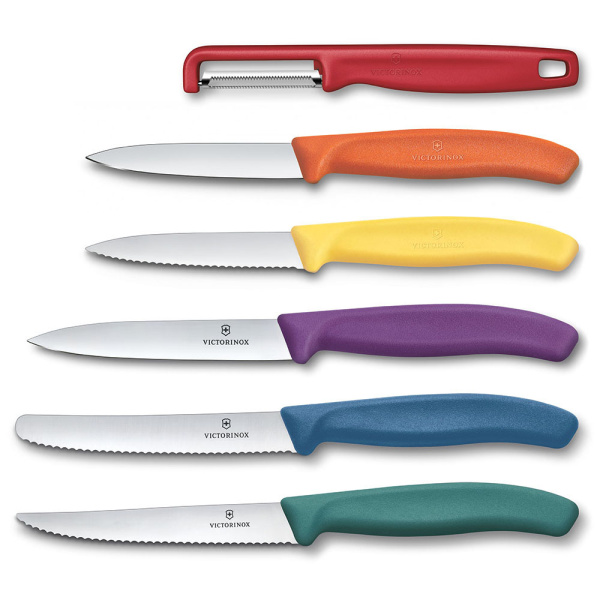 Набор из 6 ножей VICTORINOX: овощечистка 6.7126.6C1