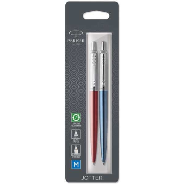 Набор Parker "Jotter London": шар. ручка Red + гел. ручка Blue