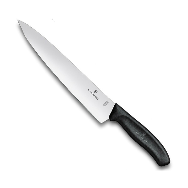 Нож Victorinox разделочный, лезвие 22 см, черный (подарочная упаковка)