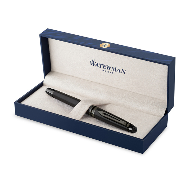Перьевая ручка Waterman Expert DeLuxe - Metallic Black RT