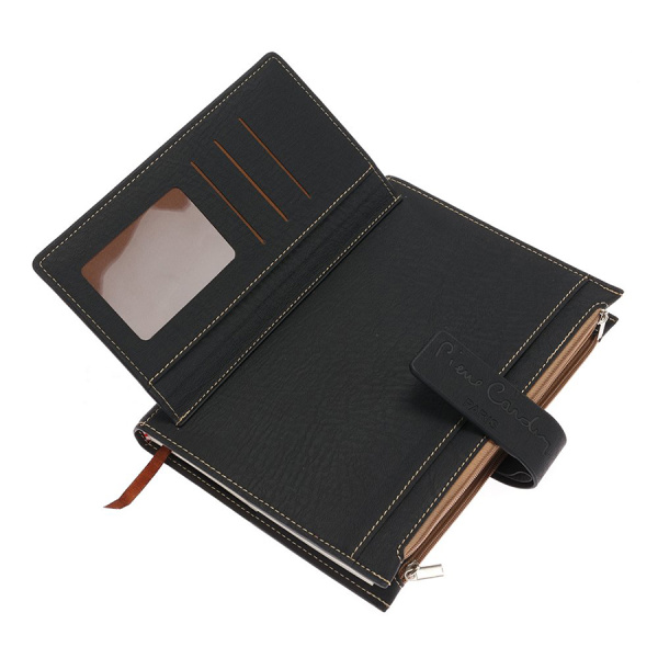 Записная книжка Pierre Cardin черная в обложке, 21,5х15,5х3,5 см