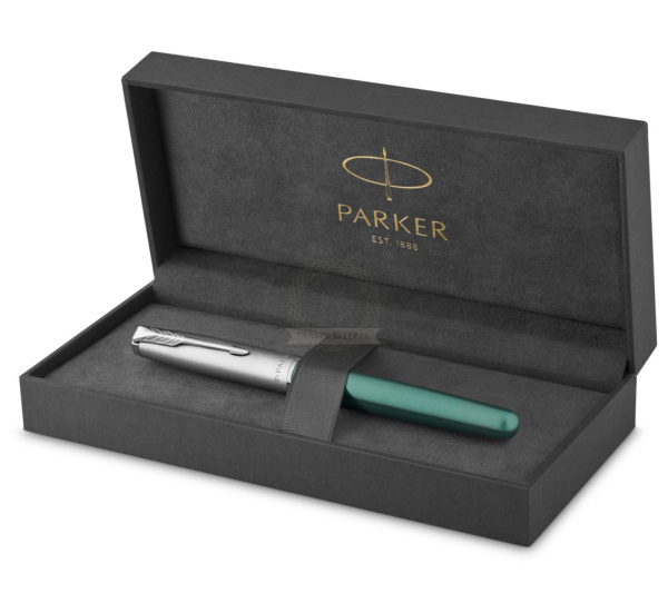 Ручка-роллер Parker "Sonnet Sand Blasted Metal&Green Lacquer"