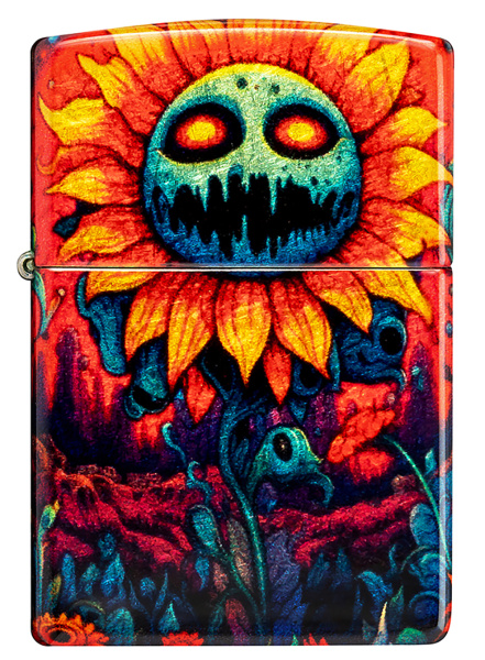 Зажигалка ZIPPO Spooky Sunflower с покрытием 540 Tumbled Brass 46267