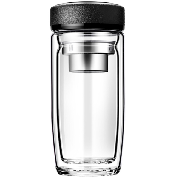 Термос стеклянный с LED-дисплеем Smartview, чёрный