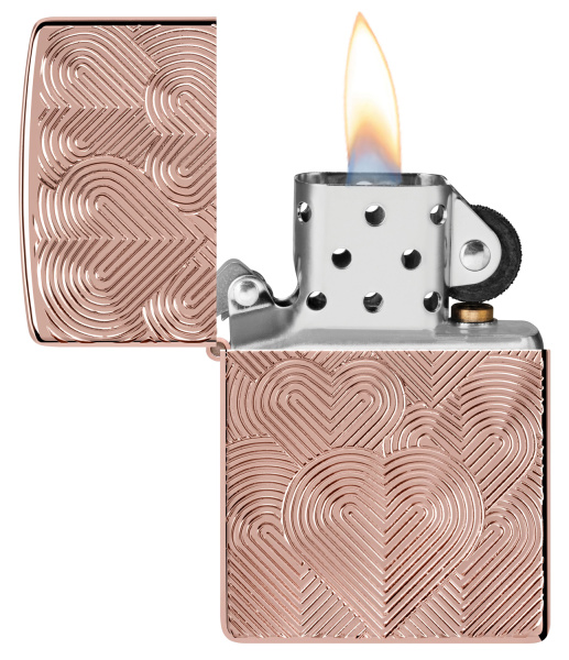Зажигалка ZIPPO Armor® Hearts с покрытием Rose Gold 48919