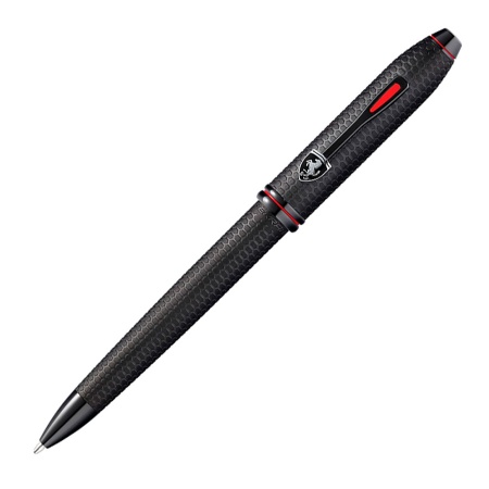 Шариковая ручка Cross Townsend - Ferrari Brushed Black Etched Honeycomb Pattern/Black PVD
