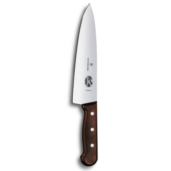 Нож Victorinox Rosewood разделочный, широкое лезвие 20 см, коричневый, в подарочной коробке