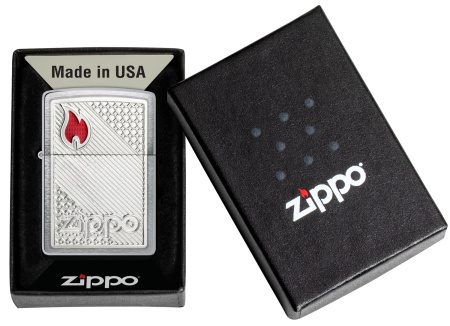 Зажигалка ZIPPO Classic с покрытием Brushed Chrome 48126