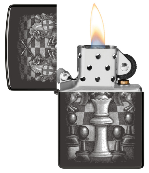 Зажигалка ZIPPO Chess Design с покрытием High Polish Black 48762