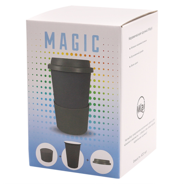 Кружка Magic To Go, серый/красный