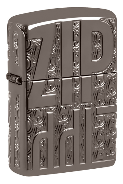 Зажигалка ZIPPO Reverse Carve с покрытием Black Ice® 46312