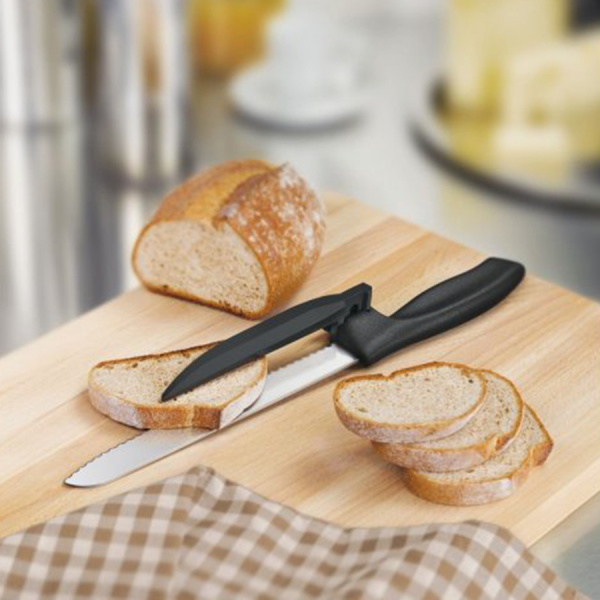 Нож Victorinox с упором для отрезания равномерных ломтиков, черный