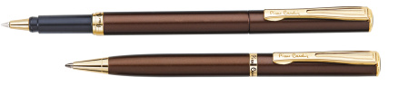 Набор Pierre Cardin PEN&PEN: ручка шариковая + роллер. Цвет - коричневый. Упаковка Е или E-1